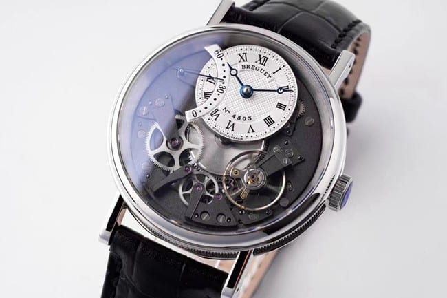 A arte da platina e o domínio do rebote de segunda mão do Breguet 7097BB/G1/9WU