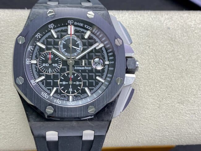 APF Factory Audemars Piguet Royal Oak Offshore Men's 1:1 Super Clone Watch, Black Panda Dial, Titanium Case, Rubber Strap, Model 26400AU.OO.A002CA.01