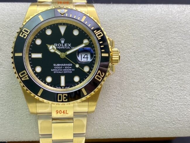VS Rolex Submariner 41mm All Gold Black Water Ghost Top Replica Mechanical Watch Brand New Shell