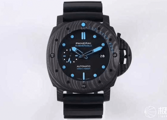 Panerai PAM01616 Submarine 47 mm Karbonfaser-Uhr mit Kronenschutz