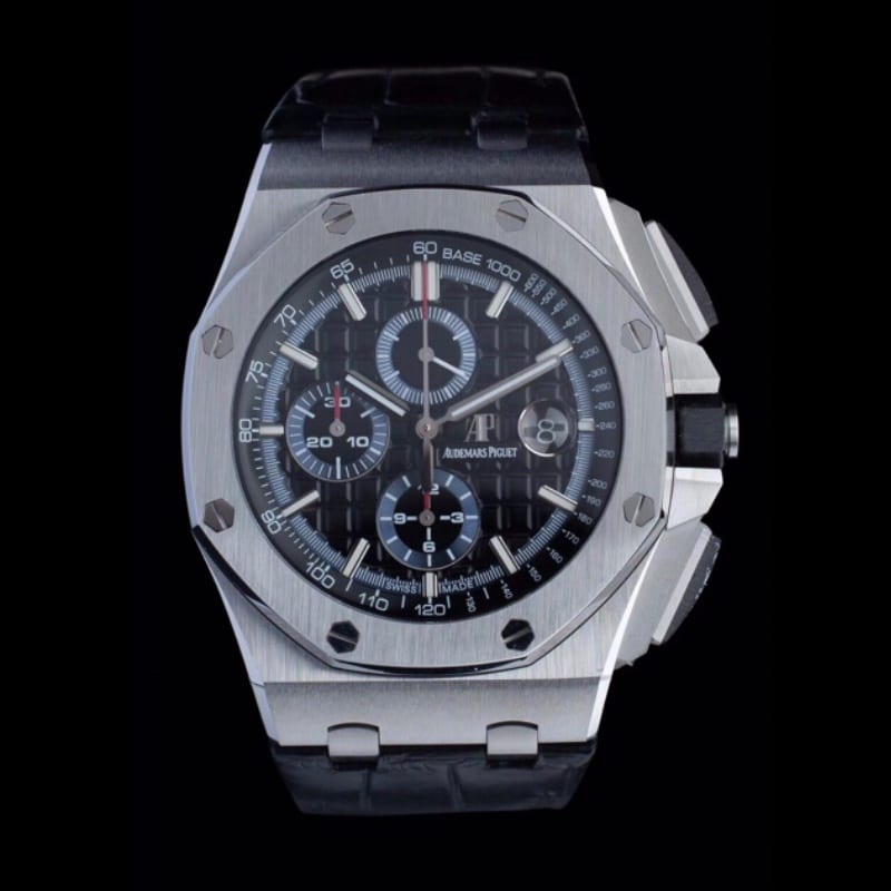 APF Audemars Piguet A002CR Men's Royal Oak Offshore 26412PT.OO 1:1 Top Replica Watch Black Panda Dial Blue Two-Tone Strap Sporting Style