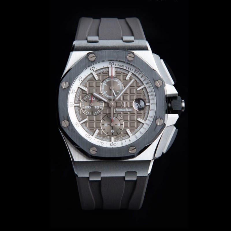 Audemars Piguet Royal Oak Offshore 26400 APF Factory Men's Titanium Case Gray Panda Dial Rubber Strap super clone-quality Watch
