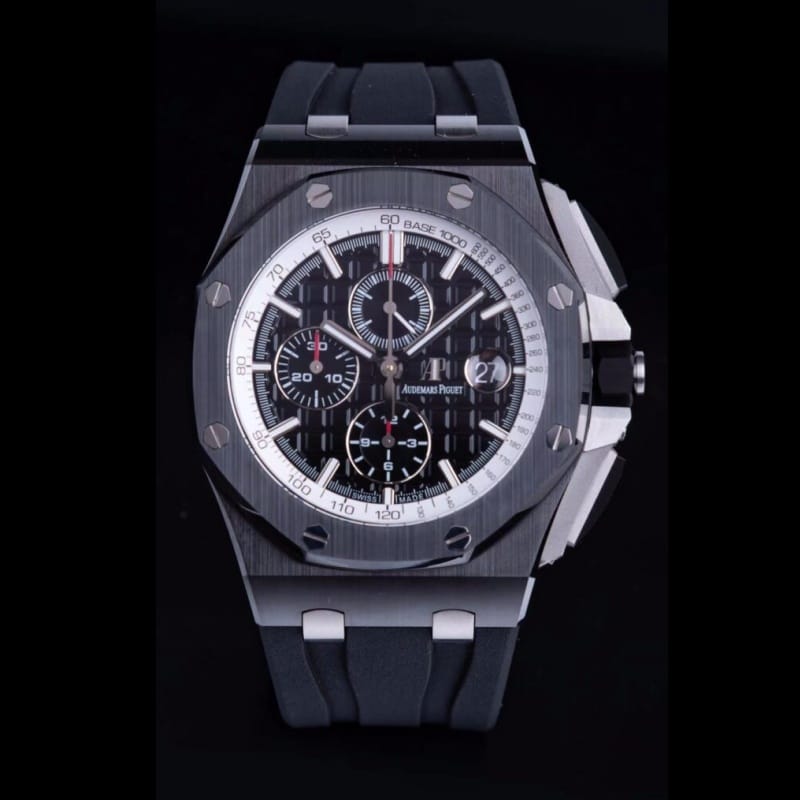 APF Audemars Piguet Royal Oak Offshore 26400 Titanium Ceramic Chronograph Black Dial Men's Sports Watch