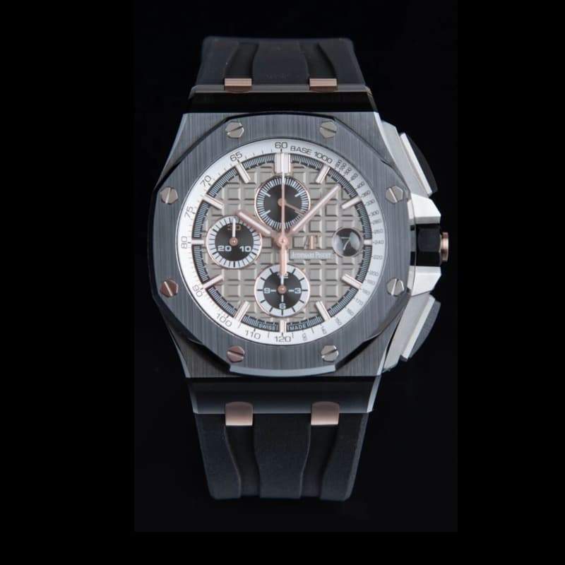 APF Factory Audemars Piguet 26400 Royal Oak Offshore Gray Dial Rubber Strap Men's 1:1 Super A Fine Imitation Watch
