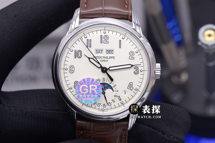 GR Factory Patek Philippe Grande Complication 5320G-001 Perpetual Calendar Moon Phase 1:1 Replica Luminous Dial Leather Strap