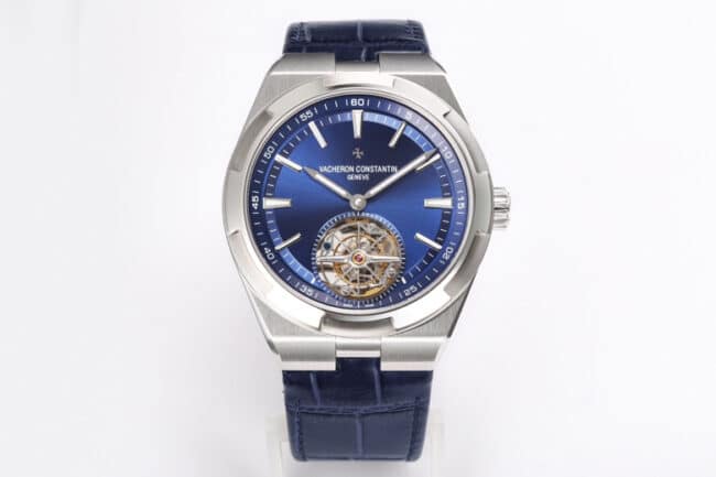 Vacheron Constantin Overseas Tourbillon BBR Factory B544 Replica: Steel King Blue Dial Rubber Strap 6000V/110A-P0