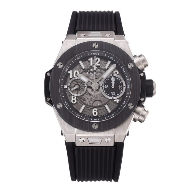 top-tier replicaZFHublot watch big bang series black dialtop-tier artifact new customized Hublot exclusive front view