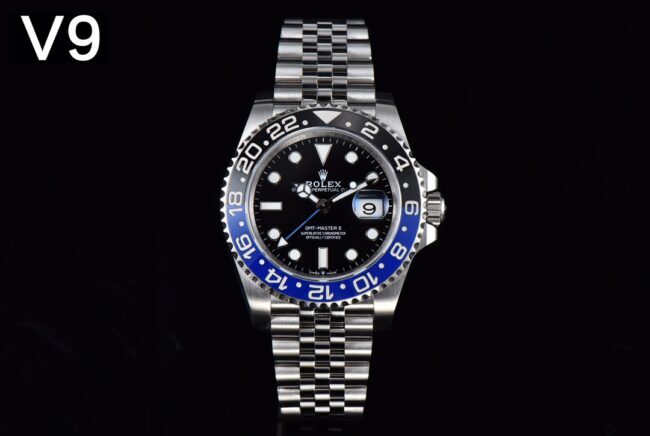 Rolex V9 Factory GMT-Master II 126710BLNR-0002 Reloj Super Clone 1:1 para niños con bisel Cerachrom azul y negro y correa de acero 904L