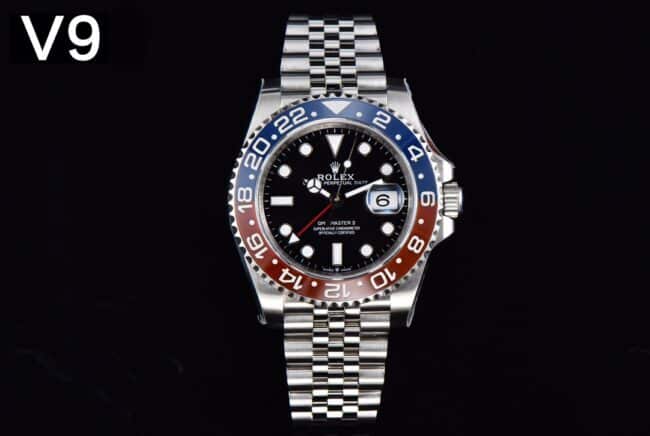 V9 Factory Rolex GMT-Master II 1:1 Super Clone with Cerachrom Ceramic Bezel and Automatic Movement m126710blro-0001
