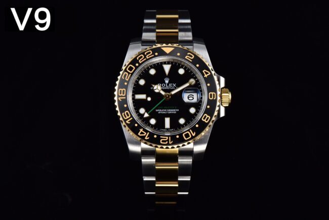 V9 factory Rolex GMT-Master II breakthrough 1:1 super A black dial green needle steel strap 116713-LN-78203