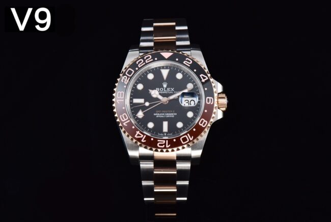 Rolex V9 Factory Reloj GMT-Master II para hombre 1:1 Super A Super Clone Disco negro Bisel de cerámica Correa de acero Oyster m126711chnr-0002
