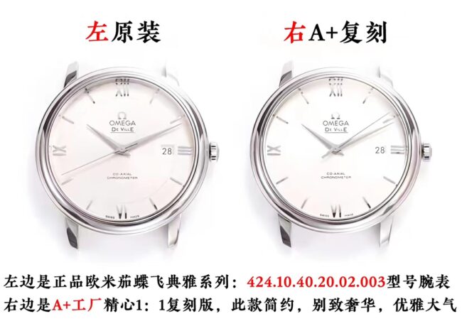 A+ Factory Omega Omega De Ville Replica Watch: Genuine Open Mold Comparison and Review