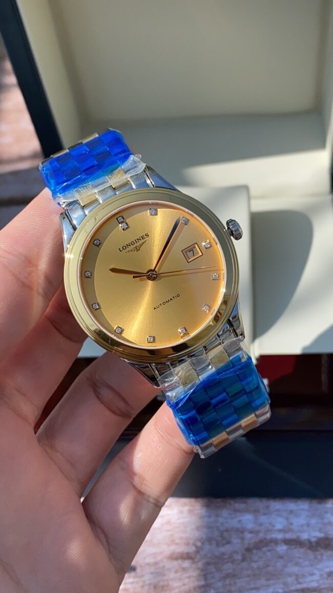Reloj Longines Elegant L4.874.3.37.7 Super Clone para hombre con correa de acero bicolor bañada en oro, estilo clásico centenario