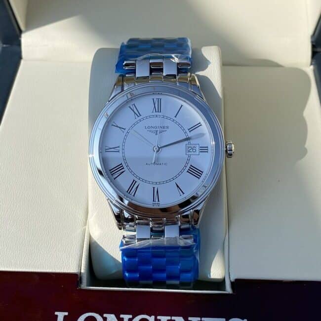 Longines Flagship Series Classic White Steel Men's Top Replica Watch L4.874.4.21.6