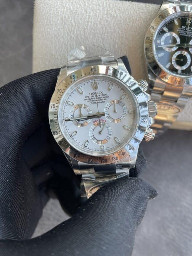 Clean Rolex Daytona 116520-78590 Men's Collectwith 4130 Movement, White Dial and Steel Strap – Top-Quality Original Factory by C Factory