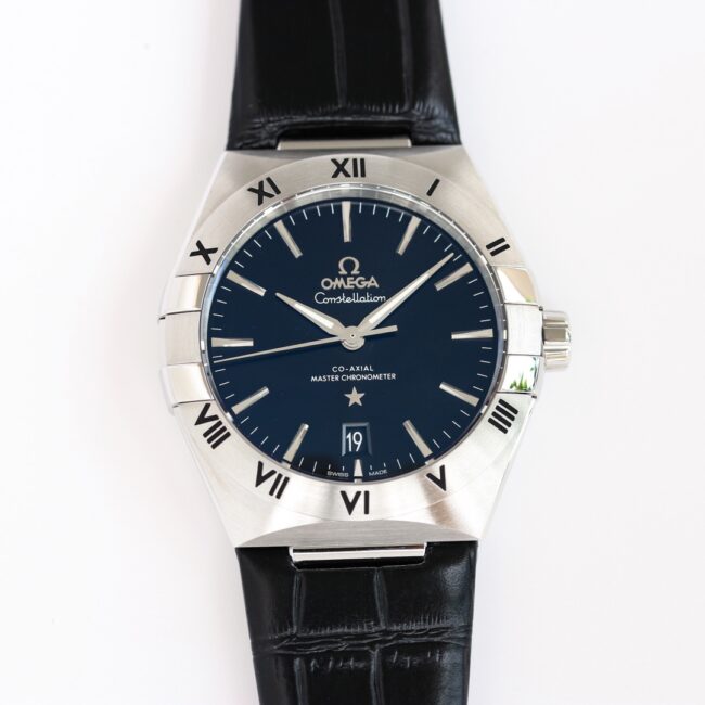 OR Factory Omega Men's Constellation Steel 39mm 1:1 top-quality replica watch with black dial, leather strap and 8800 movement 131.13.39.20.01.001