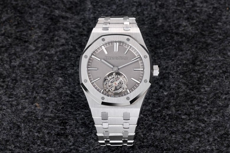 Audemars Piguet R8 factory Royal Oak 26530TI.OO.1220TI.01 men's titanium tourbillon sporty style dark gray dial replica watch