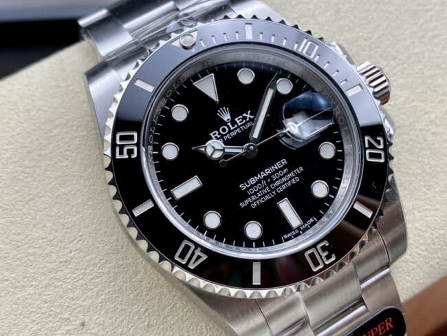 AR factory Rolex men's Submariner one to one super A imitation watches black disk black ghost steel belt models 116610LN-0001