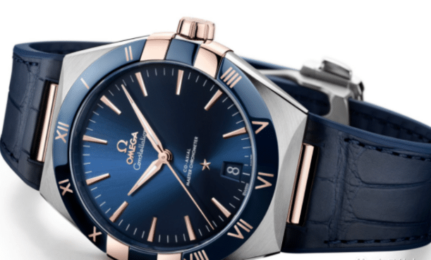 Omega Constellation Series 131.23.41.21.03.001: Blaues rundes Zifferblatt, transparente Bodenabdeckung, Bilder und Preise