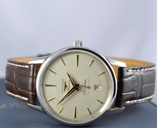 Longines Classic Replica L4.795.4.78.2: 38,5-mm-Stahlgehäuse mit silbernem Zifferblatt, Alligatorlederarmband und 50 Stunden Gangreserve
