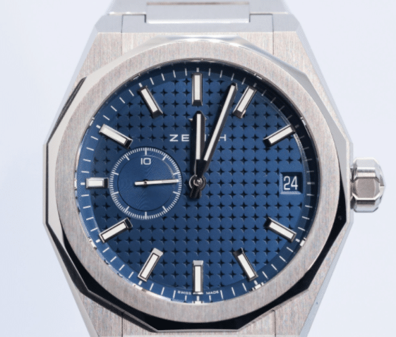 Zenith DEFY 03.9300.3620/51.I001 Guia da caixa de cerâmica com mostrador azul: especificações, imagens e valor de mercado