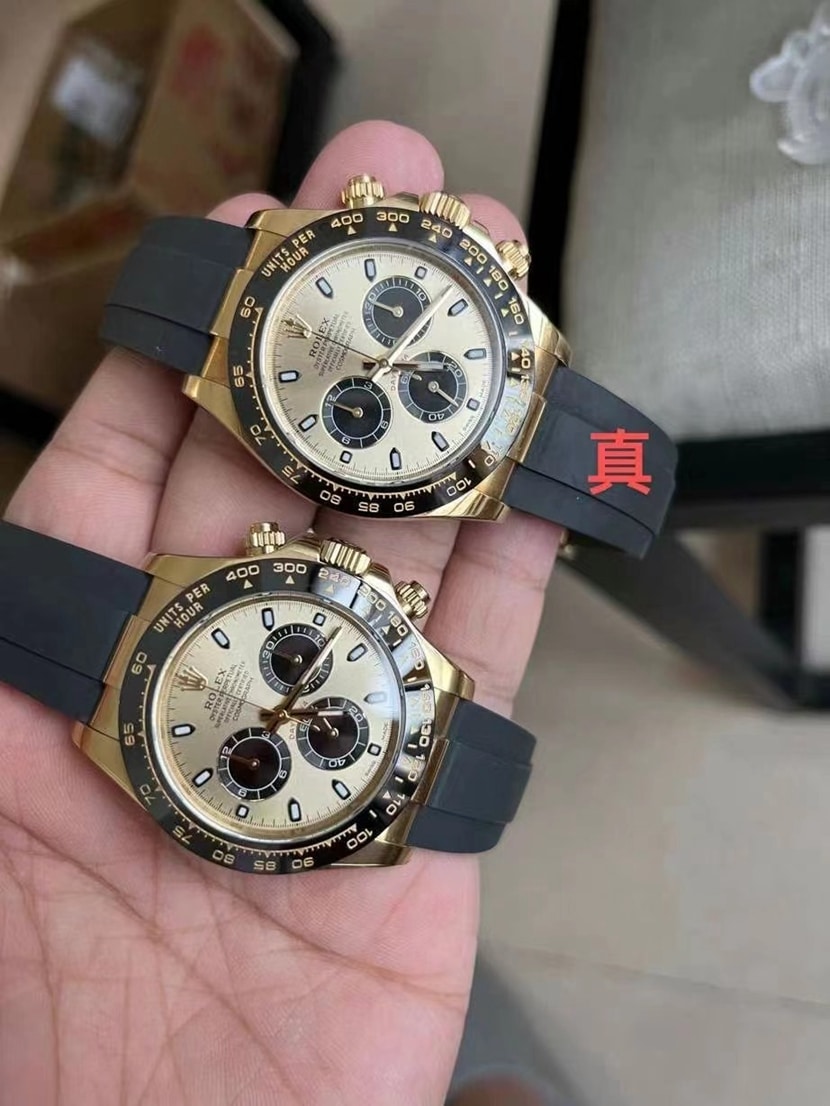 Rolex C Factory Daytona 116518 Platinum Panda Craftsmanship vs Real Comparison