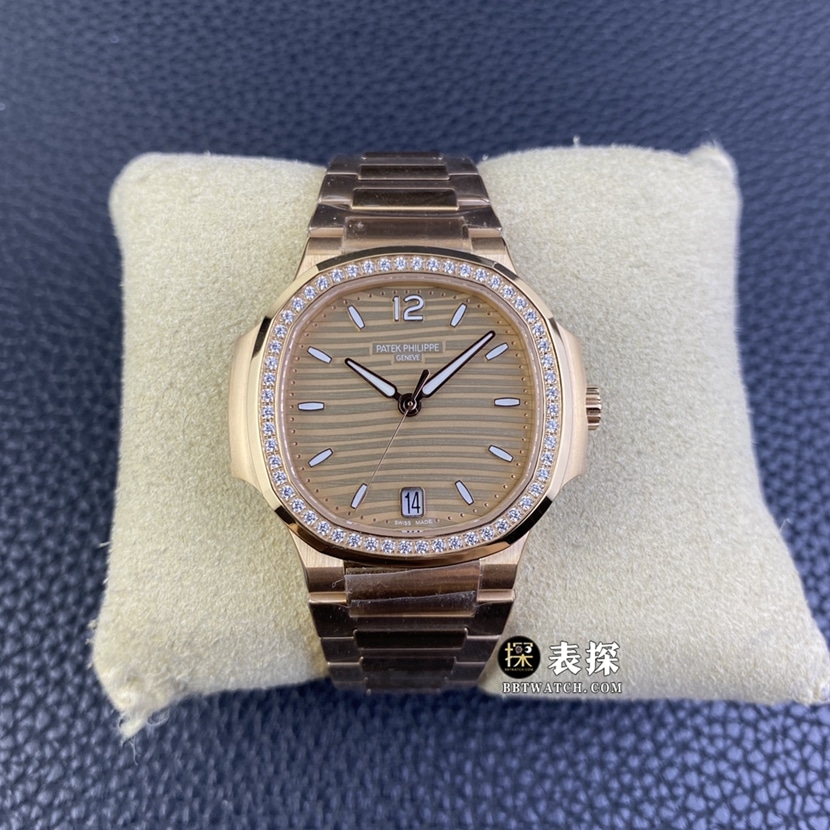 Patek Philippe 7118/1200R-010 3K Factory Sports Elegance 1:1 Replica with Cal.324SC Self-Winding Movement and Gold Brown Steel Strap