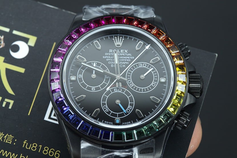 N Factory Reloj Réplica 1:1 Rolex Daytona 4130 para Hombre con Movimiento Blaken Modificado y Esfera Negra