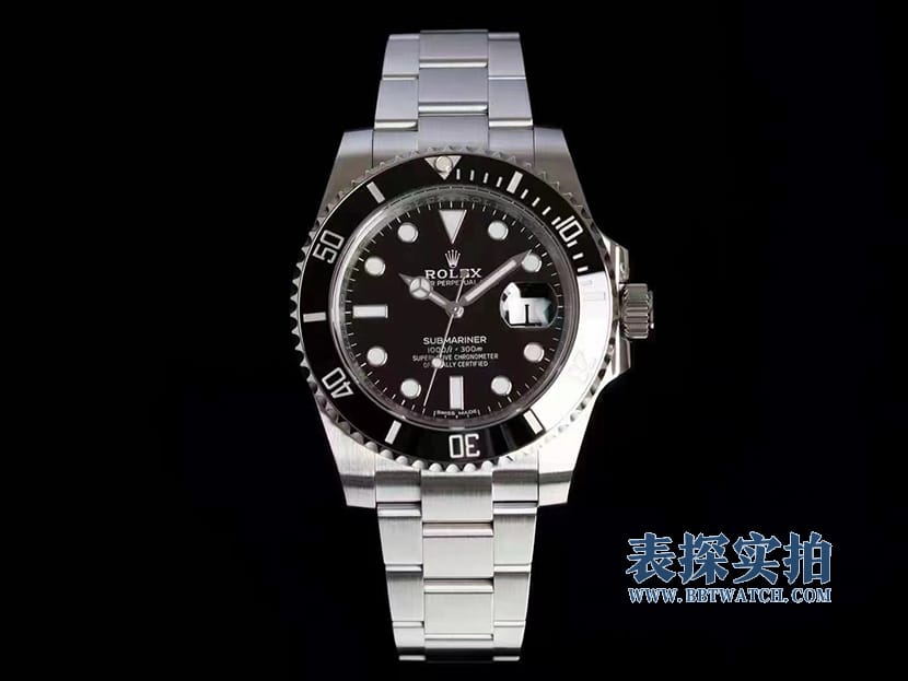 Rolex AR Factory Rolex Submariner 116610LN-0001 Men's 1:1 Replica Watch with Black Plate, Black Mercury Steel Strap, Latest Version C-Ring and Cal.3135 Movement