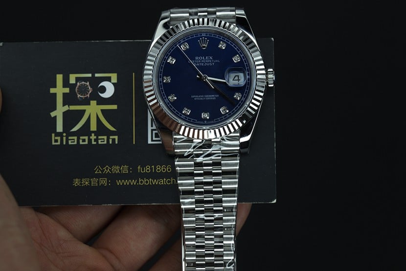 Rolex Log Top CollectWatch with 3235 Movement 41mm Sapphire Crystal Dark Blue Dial Steel Strap