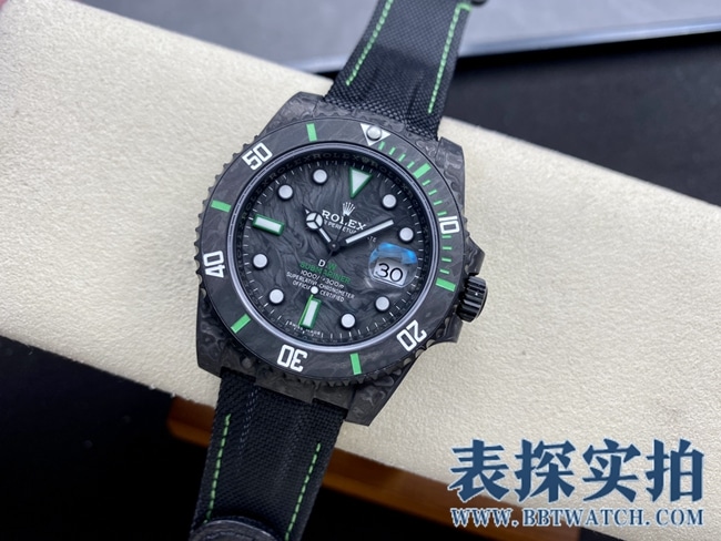 VS Rolex Top Replica Green Carbon Fiber Sea-Dweller Men's Watch, Lightest Brightest 40mm 3135 Superluminova Edition