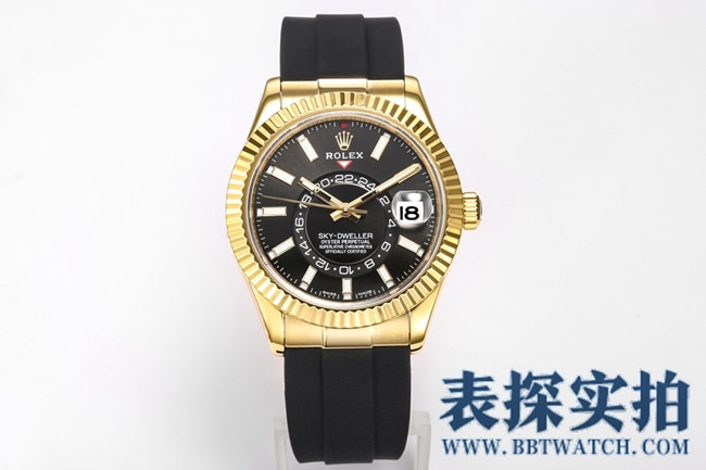 Rolex Sky-Dweller Stable Reliable 42mm 18k Yellow Gold Replica Watch m326238-0009