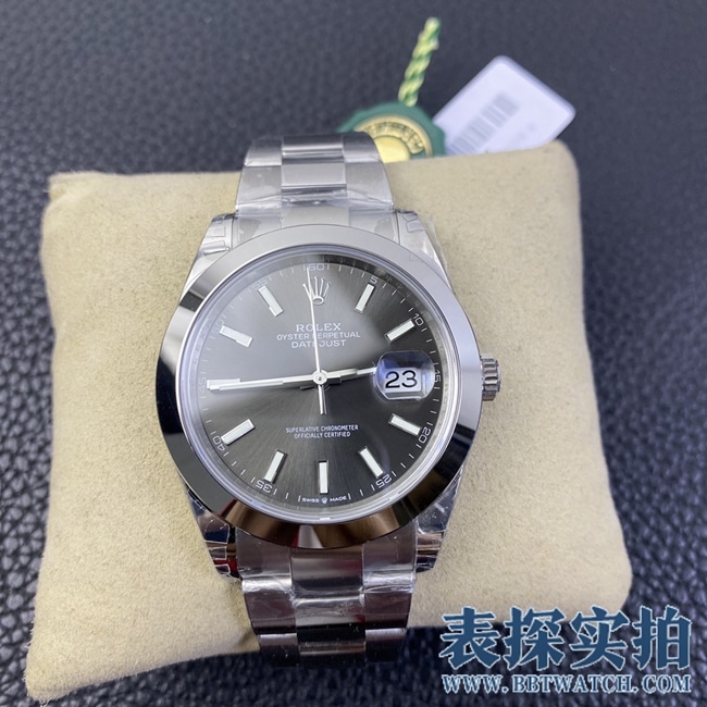 VS Factory Rolex Men's Logbook 41mm Super Clone Watch with Deep Rhodium White Dial, 3235 Movement & 72-Hour Power Reserve m126300-0007