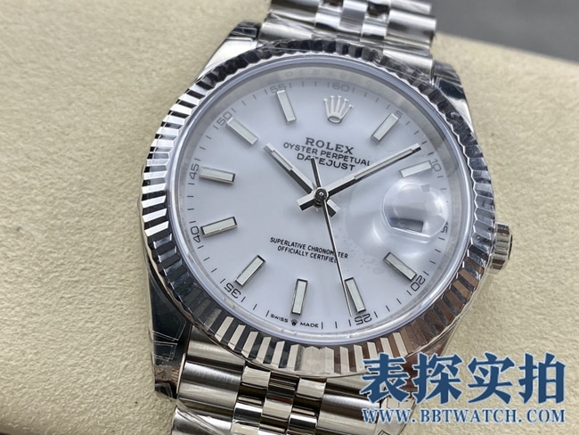 VS Rolex m126334-0010 Reloj Super Clone Logbook de 41 mm para hombre, placa blanca, acero Oyster, nuevo movimiento 3235
