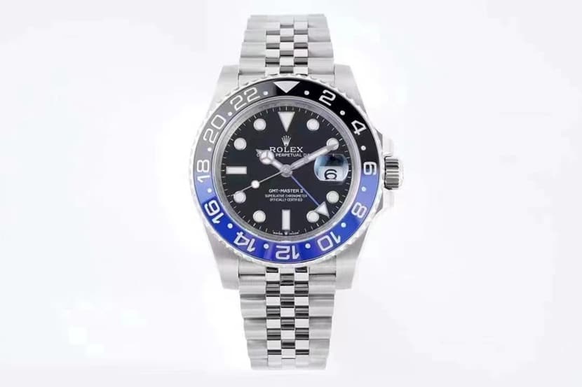 VR Factory Men's GMT-Master II 1:1 Top Replica Watch V2 Black and Blue Bezel 40mm 3285 Movement m126710blnr-0002