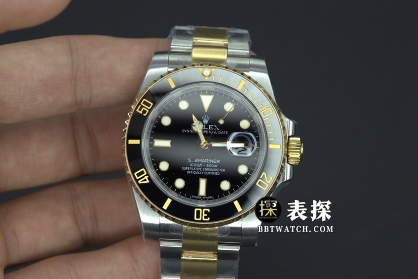 VS Rolex Submariner 116613LN Reliable Gold Black Water Ghost with Integrated 3135 Movement