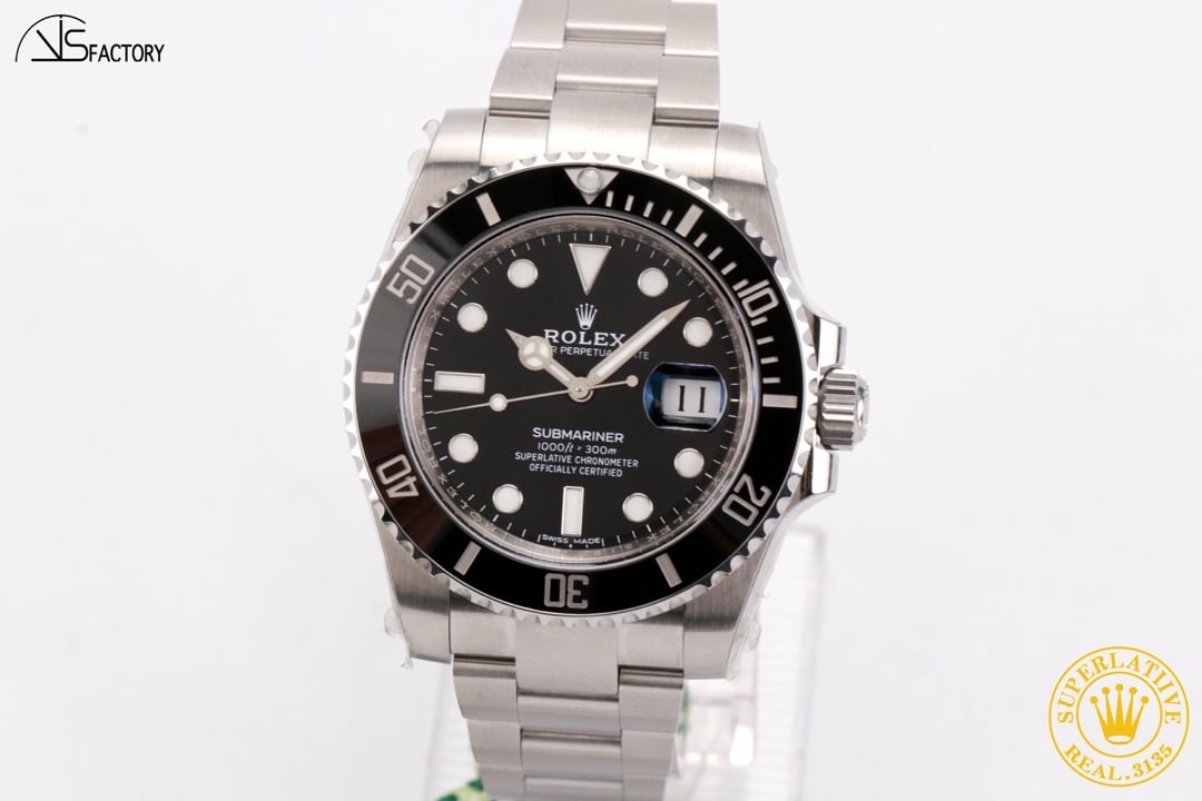 VS VS Factory Rolex Men's Rolex Submariner Super Clone Watch 40mm Black Aqua Ghost 40mm 3135 Automatic Mechanical Movement 116610LN-0001