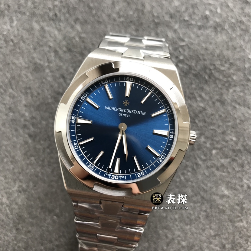 XF Factory Vacheron Constantin Overseas Ultra-Thin 1:1 Premium Replica B128 Blue Dial Steel Bracelet 4500V/110A-B128