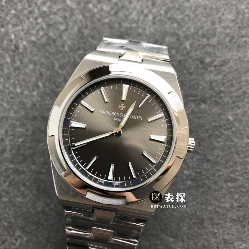 XF Factory Vacheron Constantin Vacheron Constantin Men's Overseas Ultra-thin One-Piece Movement Vertical Four Seas Top Original Factory Watch, Dark Gray Dial Steel Strap, B122, Model 2000V/120G-B122