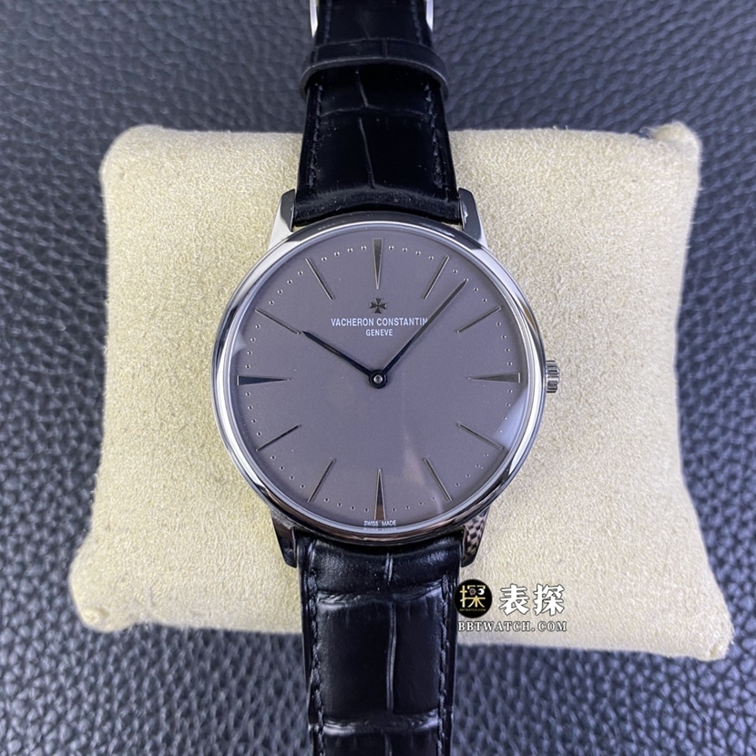 MKS Vacheron Constantin Men's Heritage 81180 Top Replica Watch with Japanese Miyota 9039 Ultra-Thin Movement, Dark Gray Plate Belt Model 81180/000P-9539