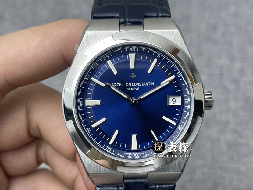 8F Factory Vacheron Constantin Overseas Men's Blue Dial Strap Model, 41mm Stainless Steel Top Original Factory Imitation Watch