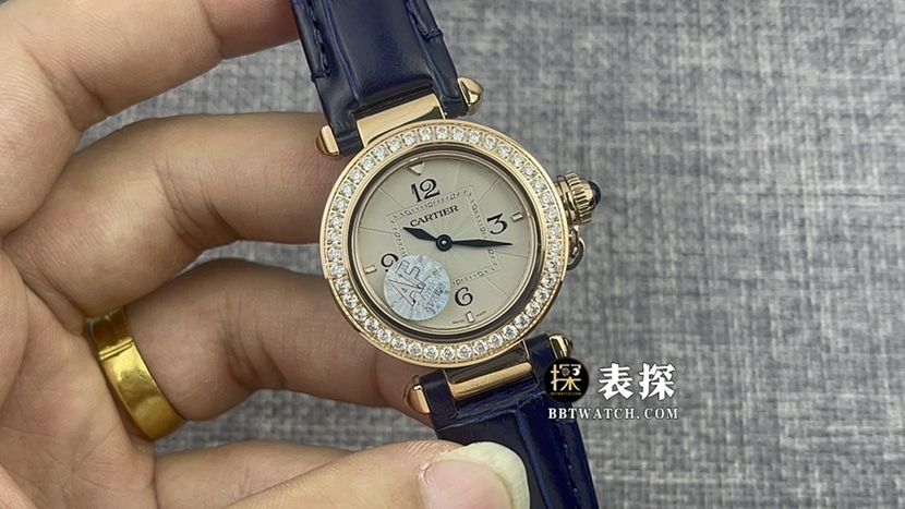 Cartier AF Factory WJPA0012 Women's Pasha 1:1 Super A Fine Imitation Watch, Silver White Dial Diamonds Strap, Cal.157 Quartz 30mm