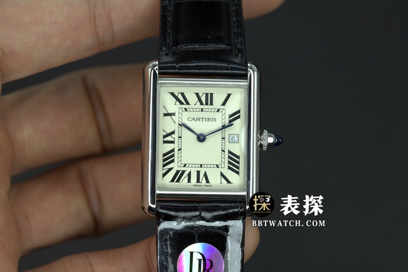 DR factory Cartier ladies tank top 1:1 super clone hand watch white plate blue needle strap models