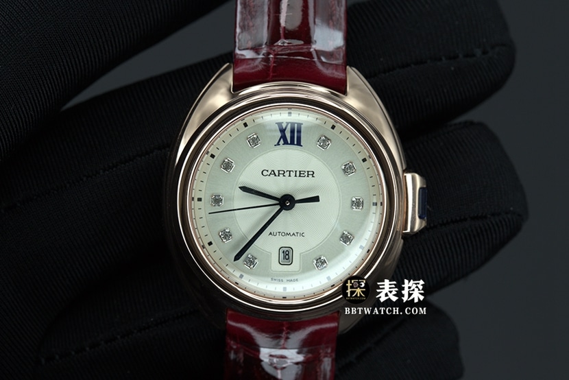 WJCL0031 Cartier Key Ladies' Watch: 1:1 Replica with Silver White Dial, Rose Gold Case and Blued Steel Hands