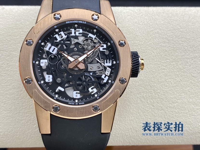 Richard Mille RM63-01 Replica Men's Watch with Hollow Disc Dial and Rubber Strap