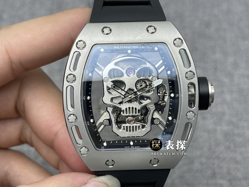 JB Factory Richard Mille RM 52-01 Skull Tourbillon Replica Watch with Real Tourbillon Movement