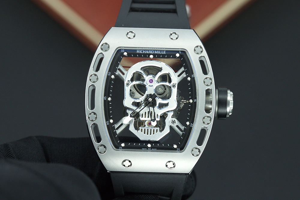 YS factory Richard Mille RM52 men's Original Factory super A Collectskull rubber tourbillon watch