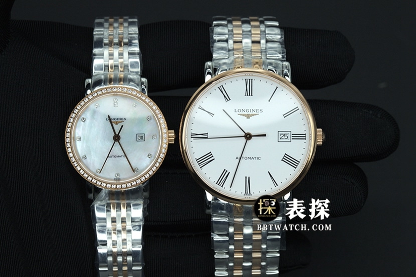 Mechanische Longines Beaux-Arts Paaruhr Super Clone, 39 mm/29 mm Saphirspiegel-Edelstahlarmband, Modelle L4.310.5.88.7 und L4.910.5.11.7