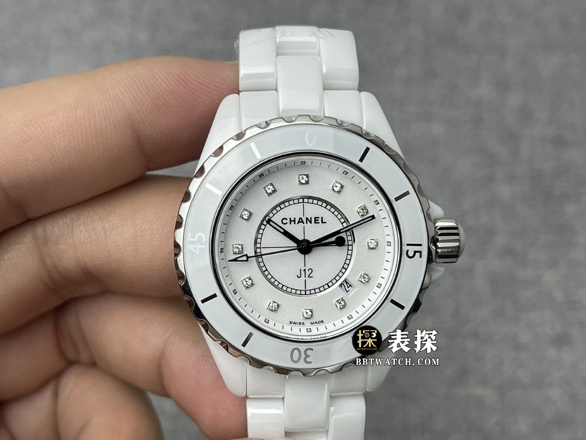 KOR Chanel J12 H1628 Women’s 1:1 Top Imitation Watch with White Dial and Steel Strap, Korean Imported Precision Ceramics and Wear-Resistant Finish