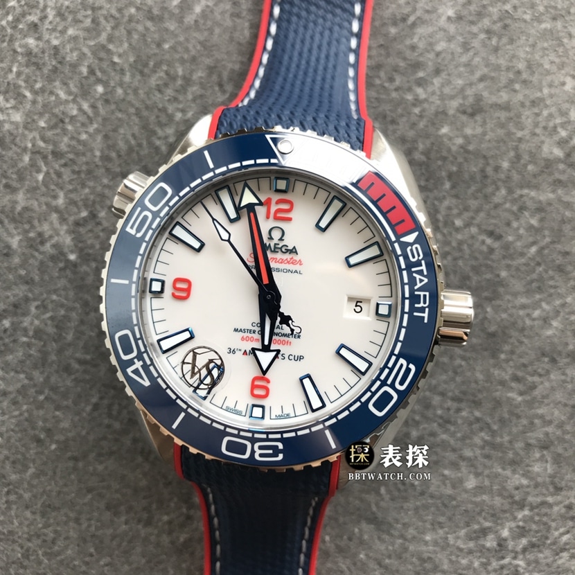 VS Factory Omega Seamaster America's Cup 43.5MM Cerámica blanca Réplica 1:1 Super A 215.32.43.21.04.001